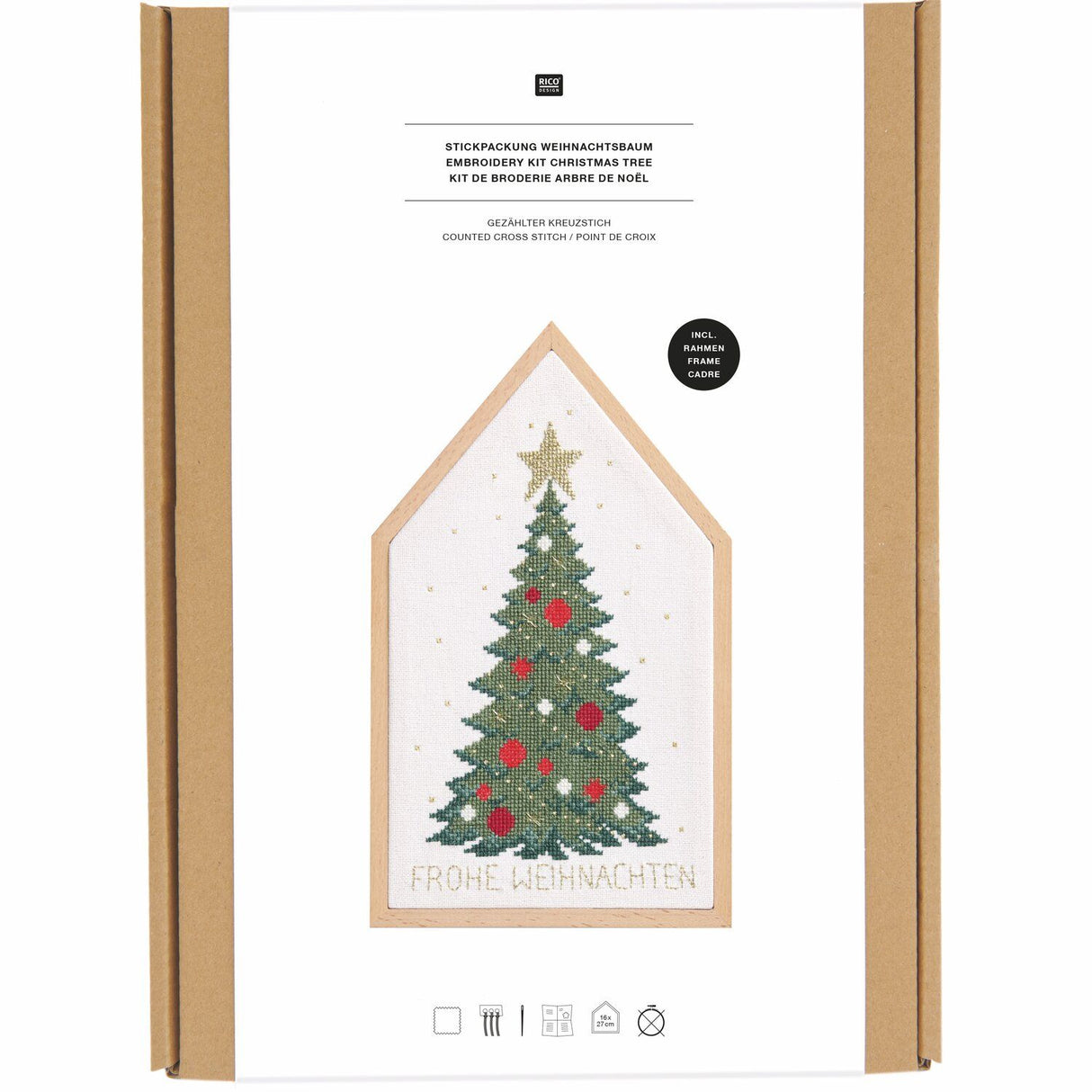 Kit de Bordado Árbol de Navidad Rico Design