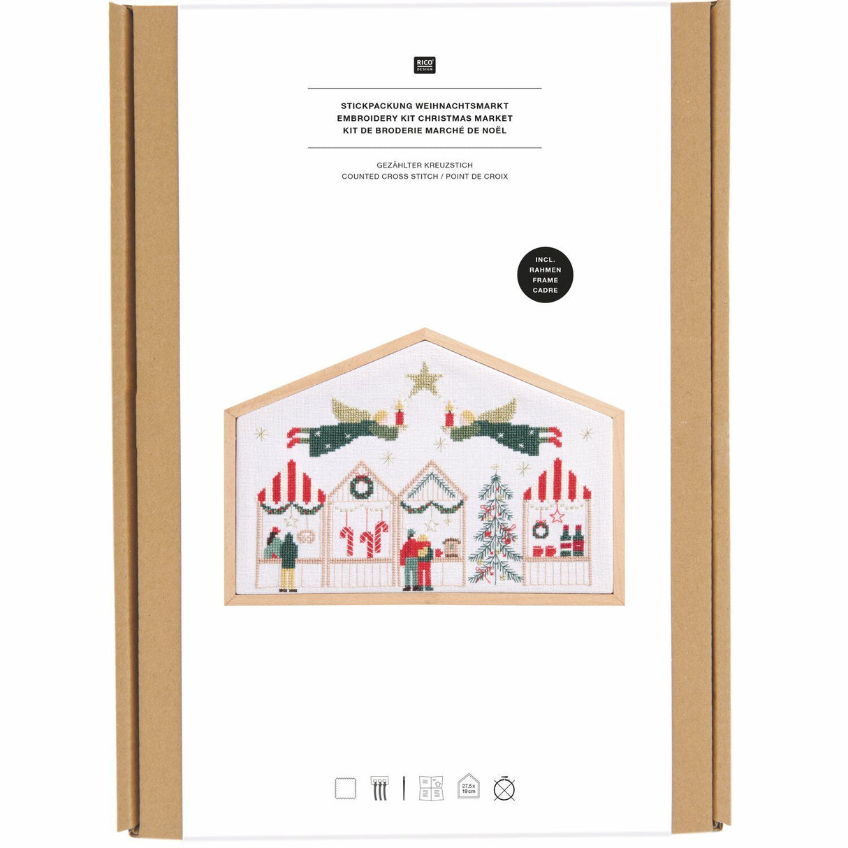 Kit de bordado Mercado Navideño Rico Design