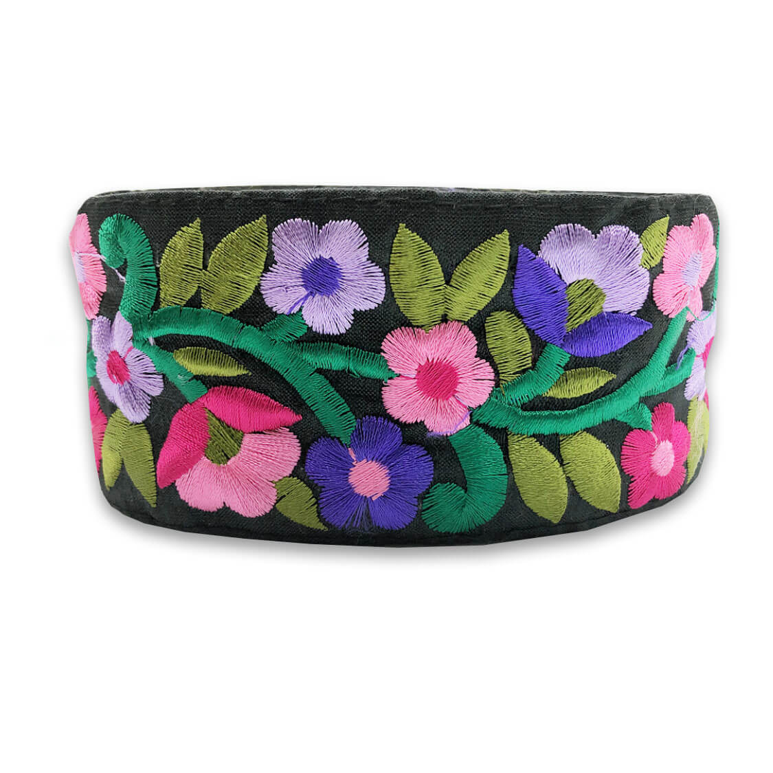 6-pasamaneria-india-verde-con-flores-lila-morado-y-rosa-fondo-negro-dos-punts-shop