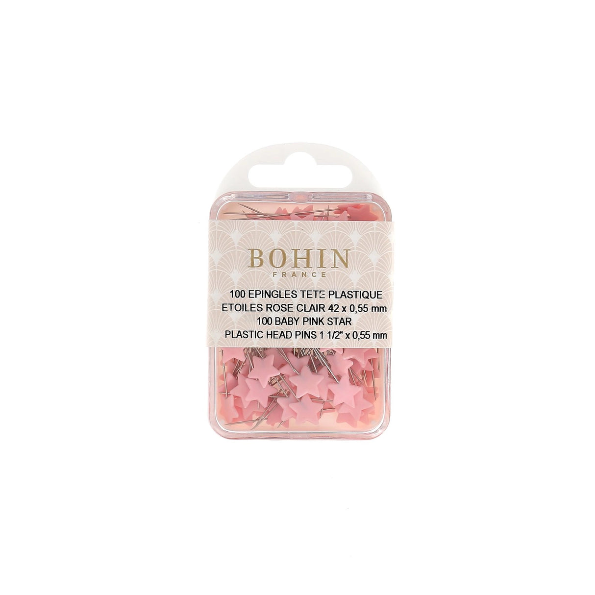 Alfileres Bohin Cabeza Estrella de Plástico - 42mm x 0,55mm
