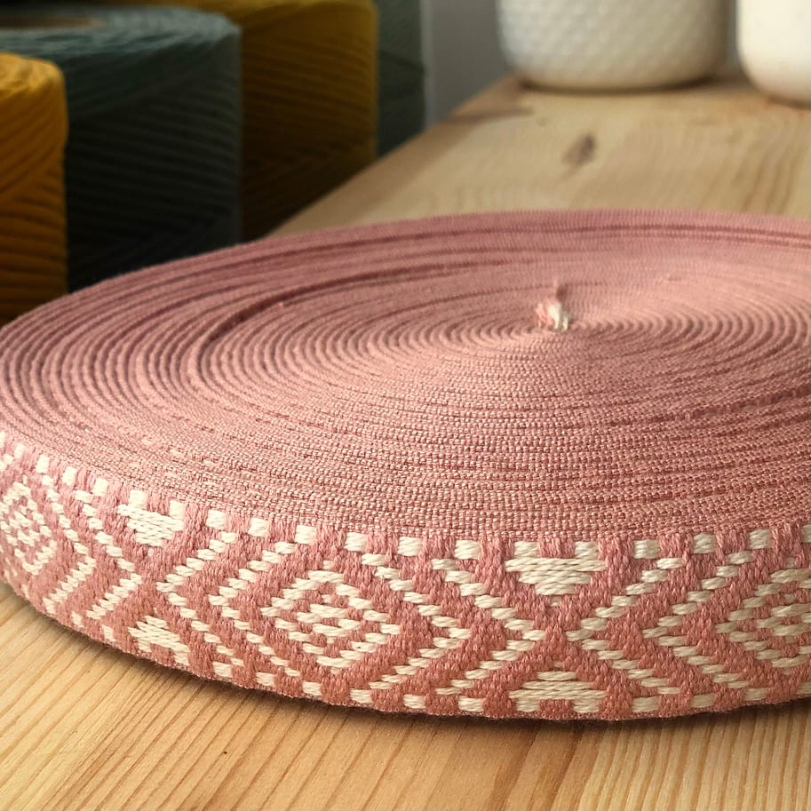 Cinta 30mm - Étnica con fondo crudo