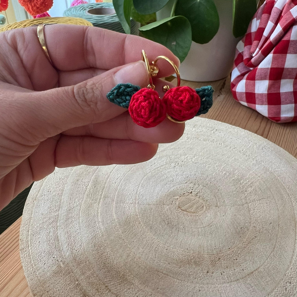 Pendientes Aritos Rosa - Colección Sant Jordi