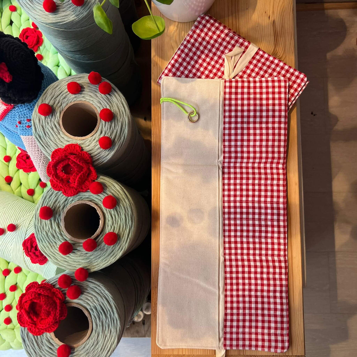 estuche vichy rojo ok