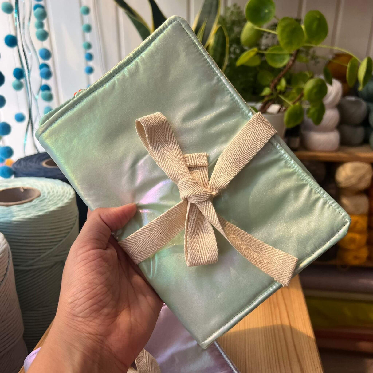 funda ganchillo verde ok