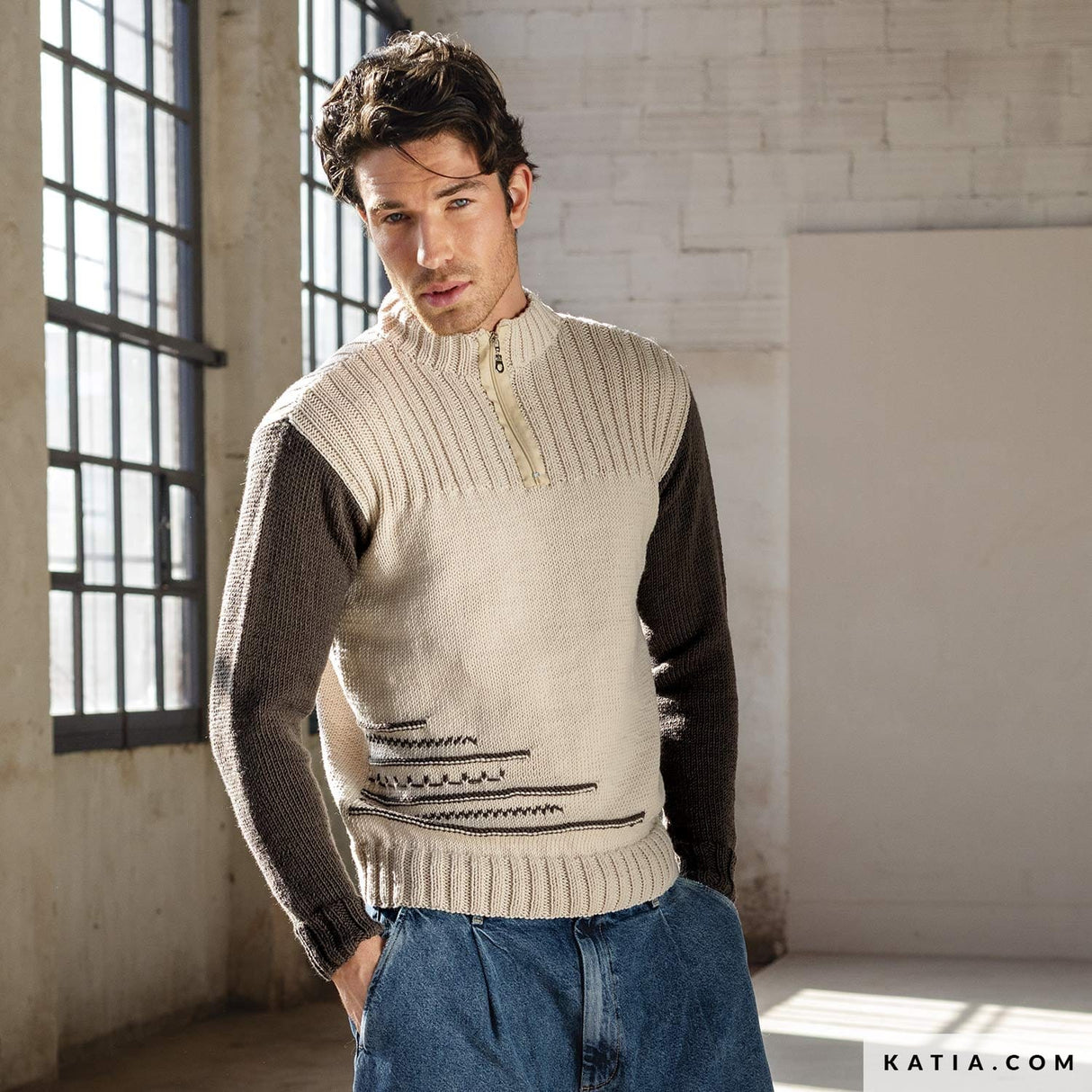 patron-tejer-punto-ganchillo-hombre-jersey-otono-invierno-katia-6209-18-g