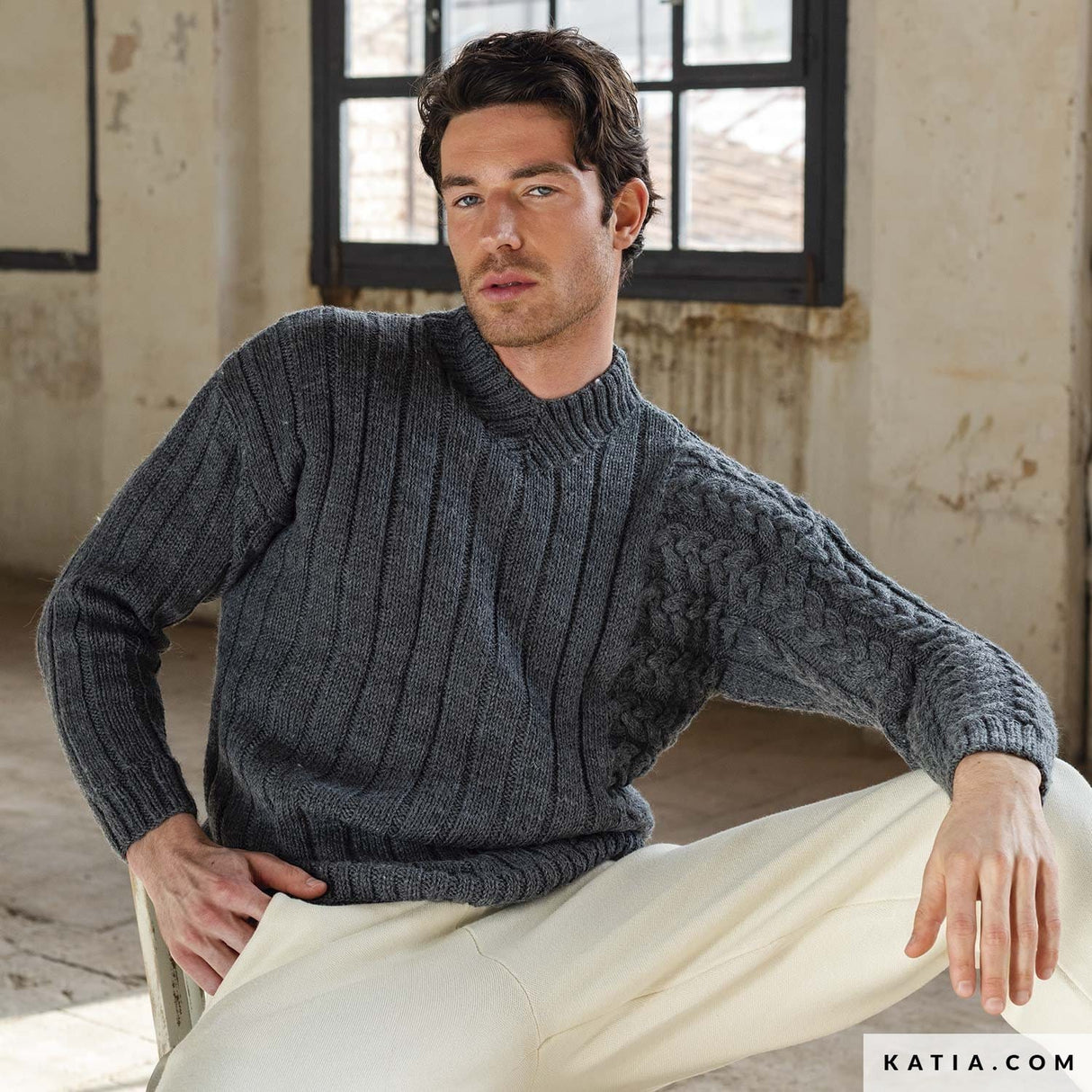patron-tejer-punto-ganchillo-hombre-jersey-otono-invierno-katia-6209-6-02-g