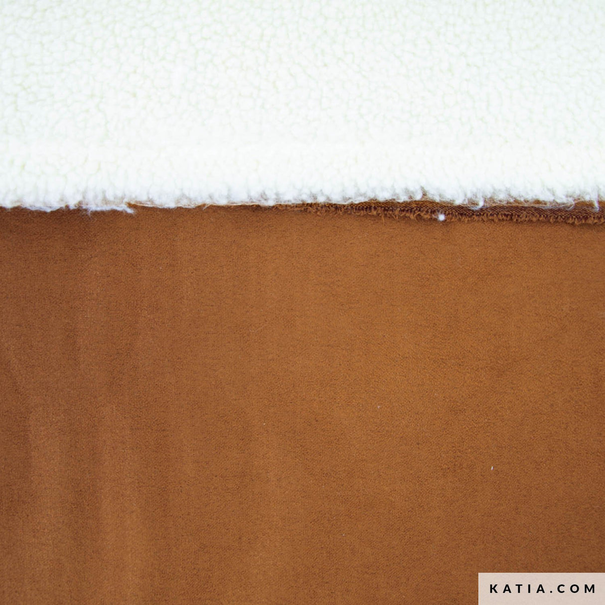 sherpa bonded suede cinnamon