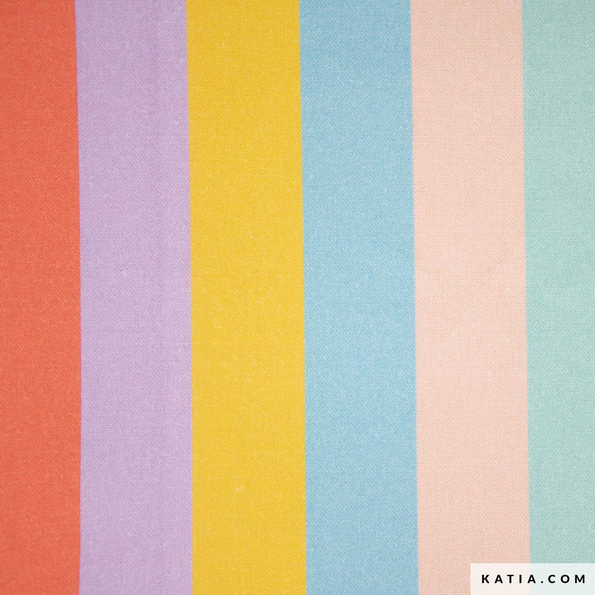 Katia Fabrics Canvas Cotton 80z Estampat - Ratlles Pastís