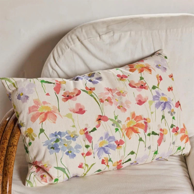 Katia Fabrics Recycled Canvas Slub Print - Multicolor Daisy