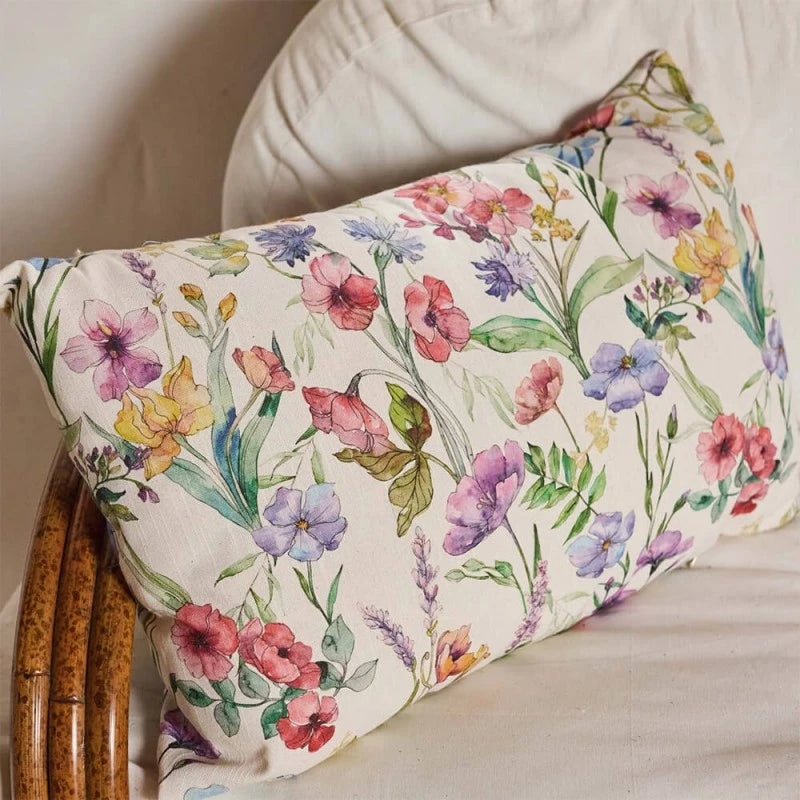 Katia Fabrics Lona Reciclada Slub Print - Multicolor Poppy