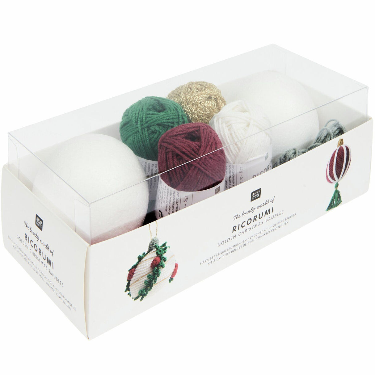 Ricorumi Kit de ganchillo Bolas de Navidad Rico Design