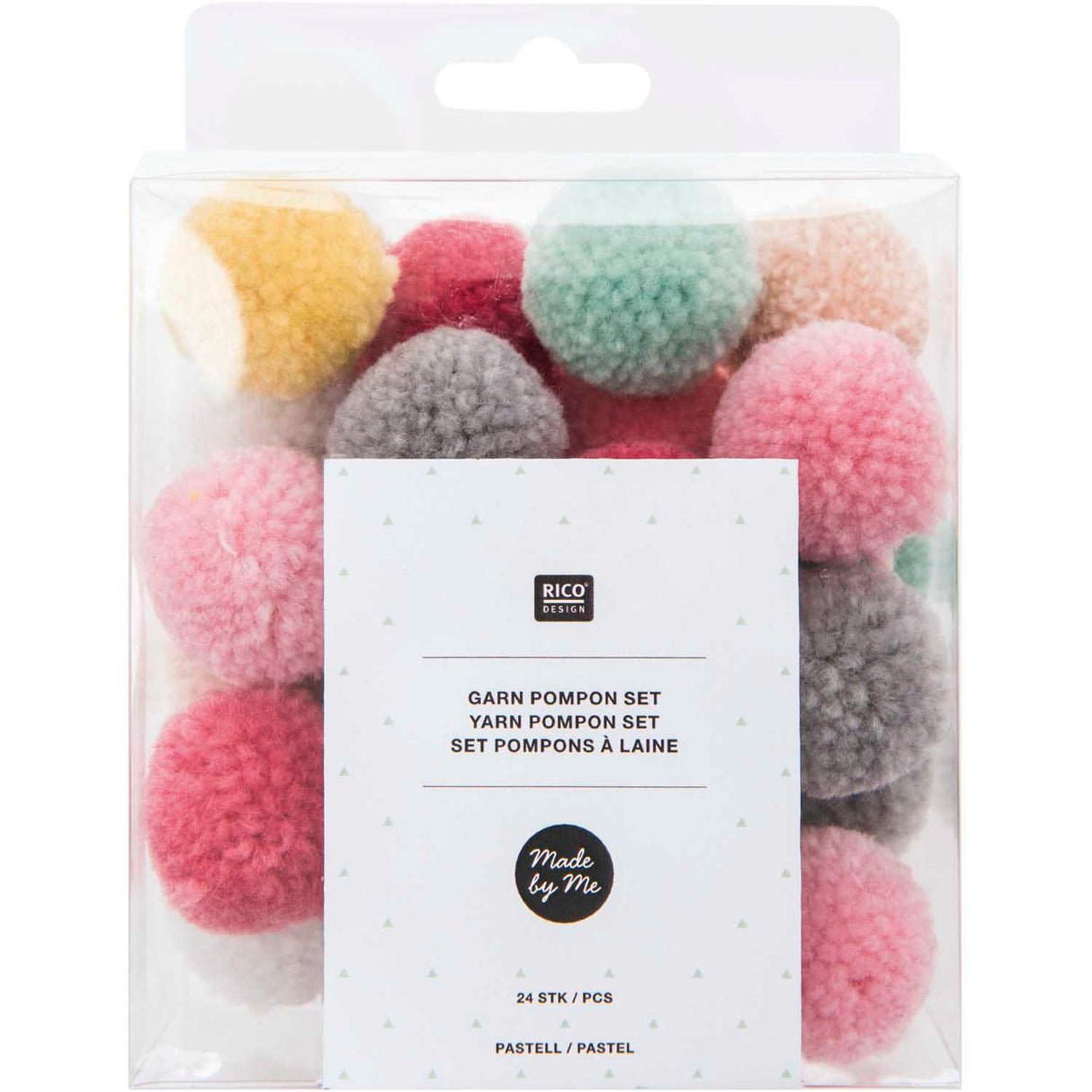 Pompones de lana mix pastel