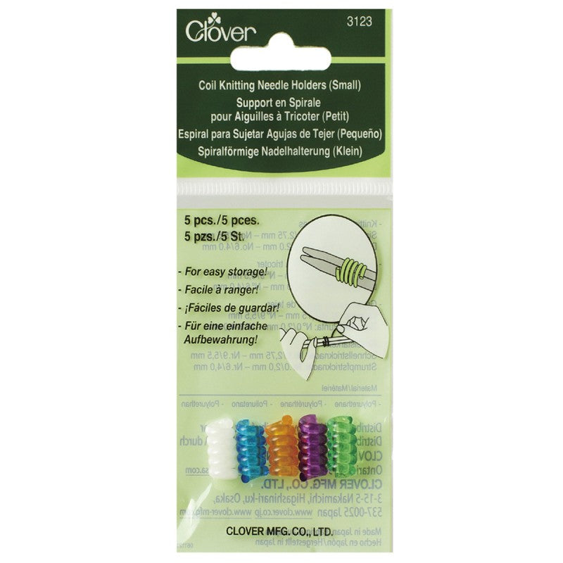 Espiral para sujetar agujas de tejer Clover - medida pequeña