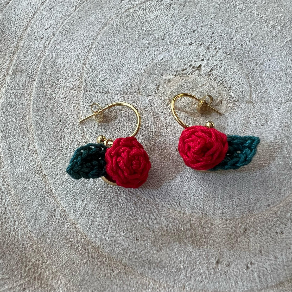 Pendientes Aritos Rosa - Colección Sant Jordi