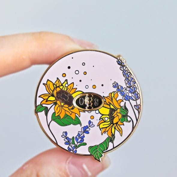 pin cuenta vueltas girasol