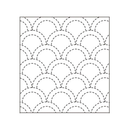 Tela Sashiko precortada - dibujo Ondas n.207