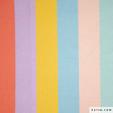 Katia Fabrics Canvas Cotton 80z Print - Pastel Stripes
