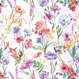 Katia Fabrics Lona Reciclada Slub Print - Multicolor Poppy